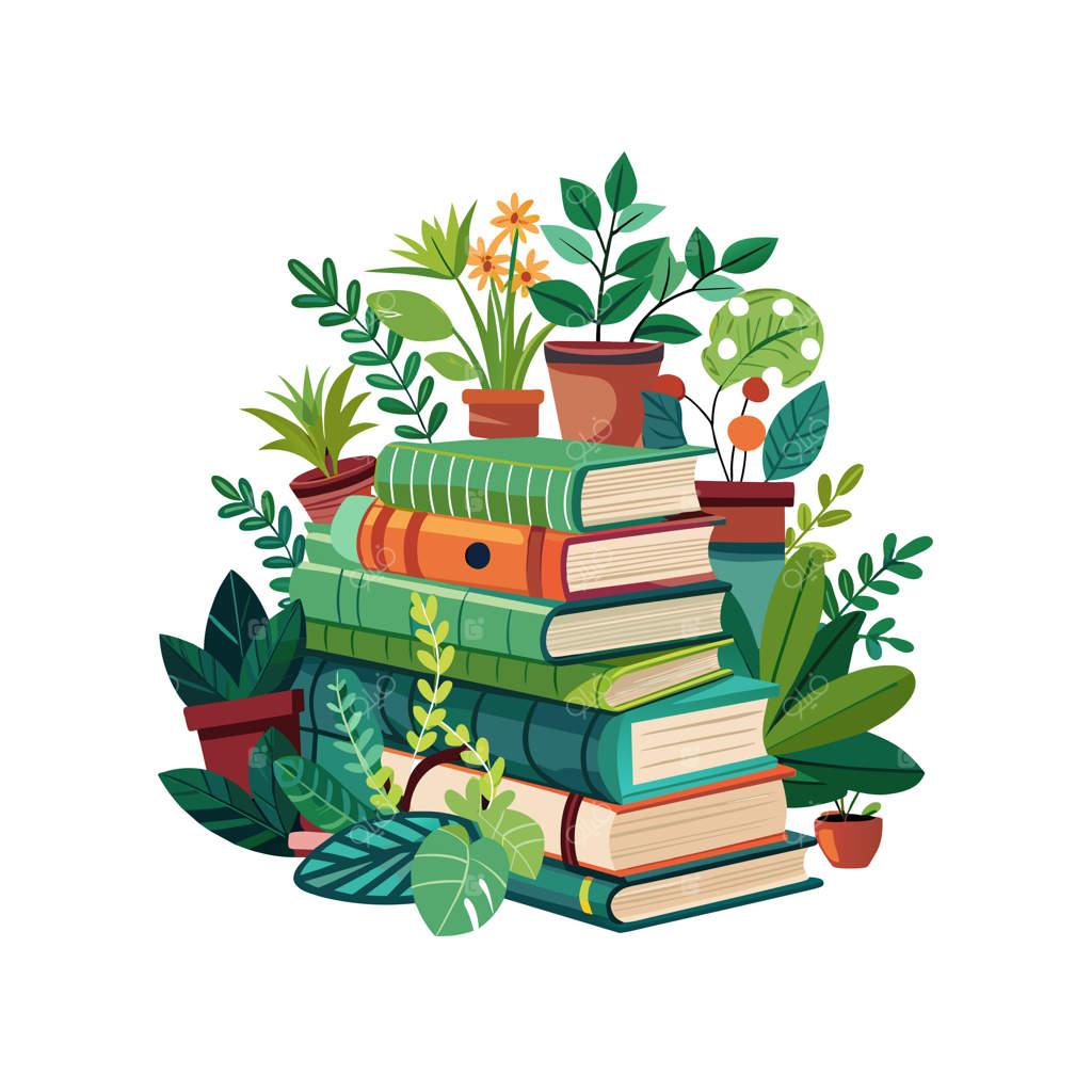 مفهوم تصویرسازی وکتور از انبوه کتاب‌ها