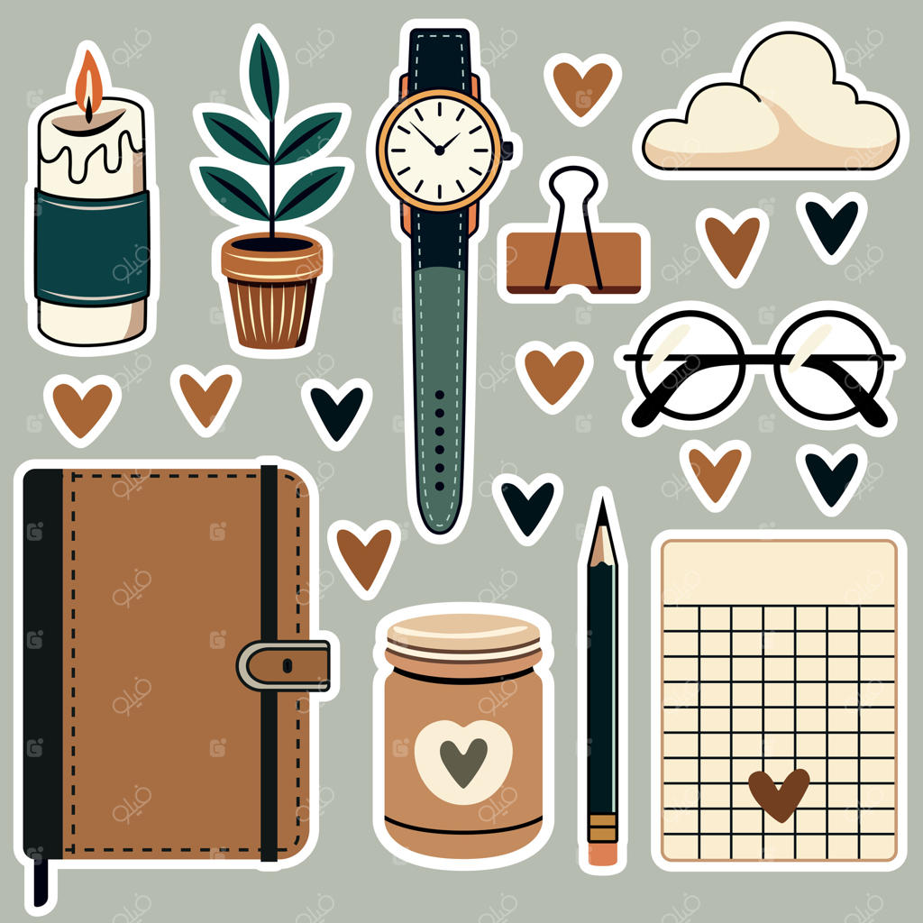 استیکرهای خلاقانه برای استفاده روزمره و الهام‌بخش پرو وکتور