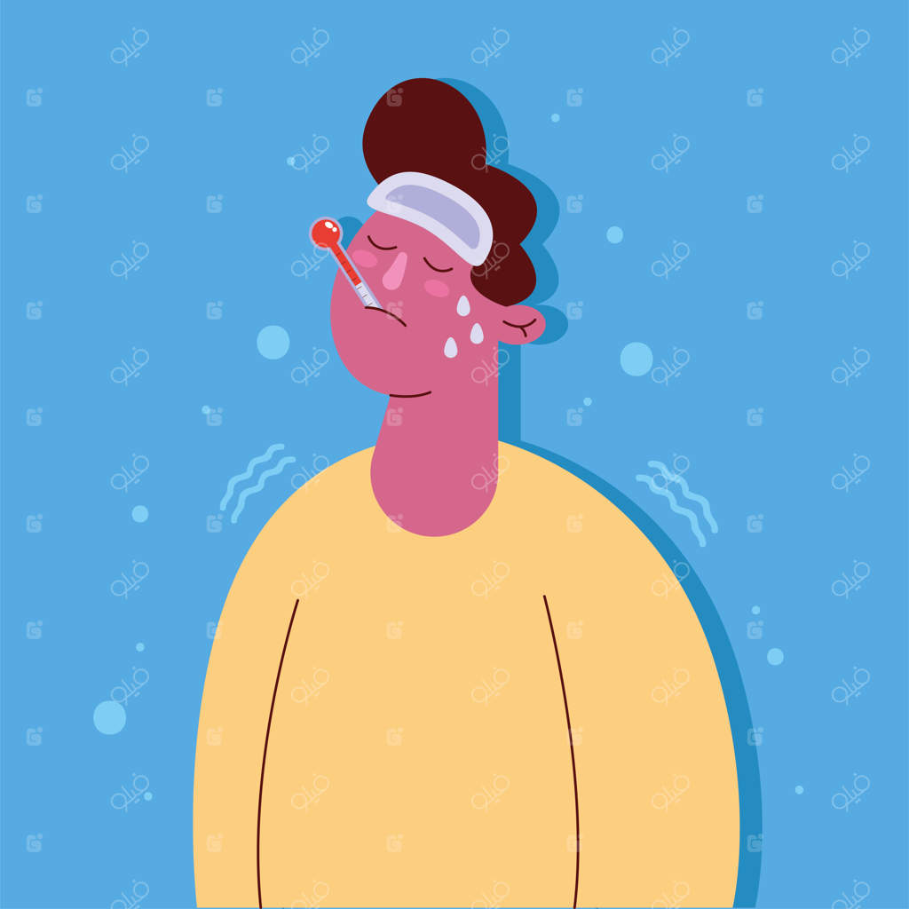 مردی با تب بالا بیمار شد