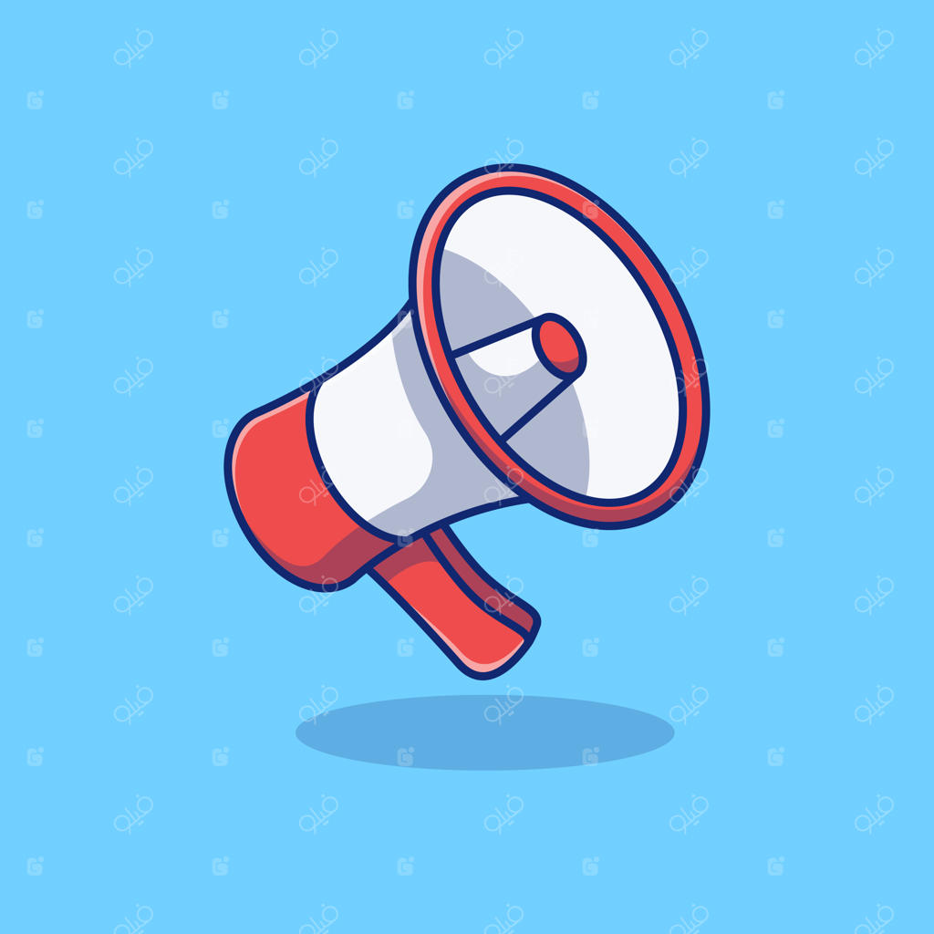 طراحی وکتور بلندگو برای مگافون