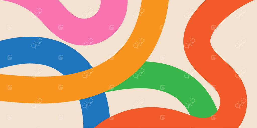 پس‌زمینه انتزاعی با خطوط رنگارنگ