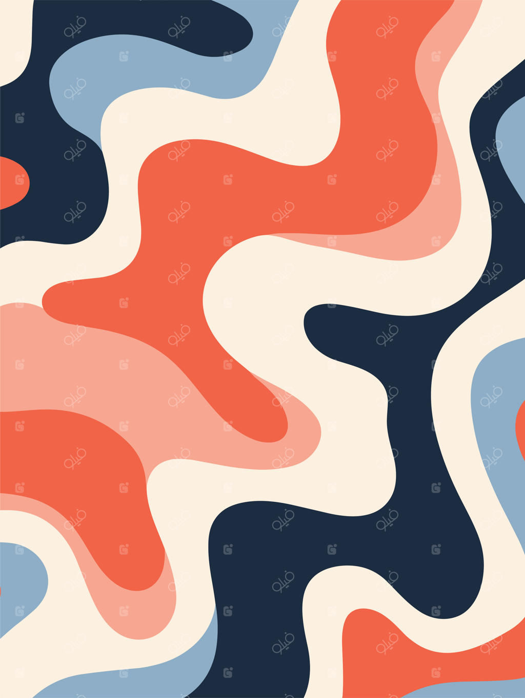 پوستر با طرح انتزاعی پس‌زمینه