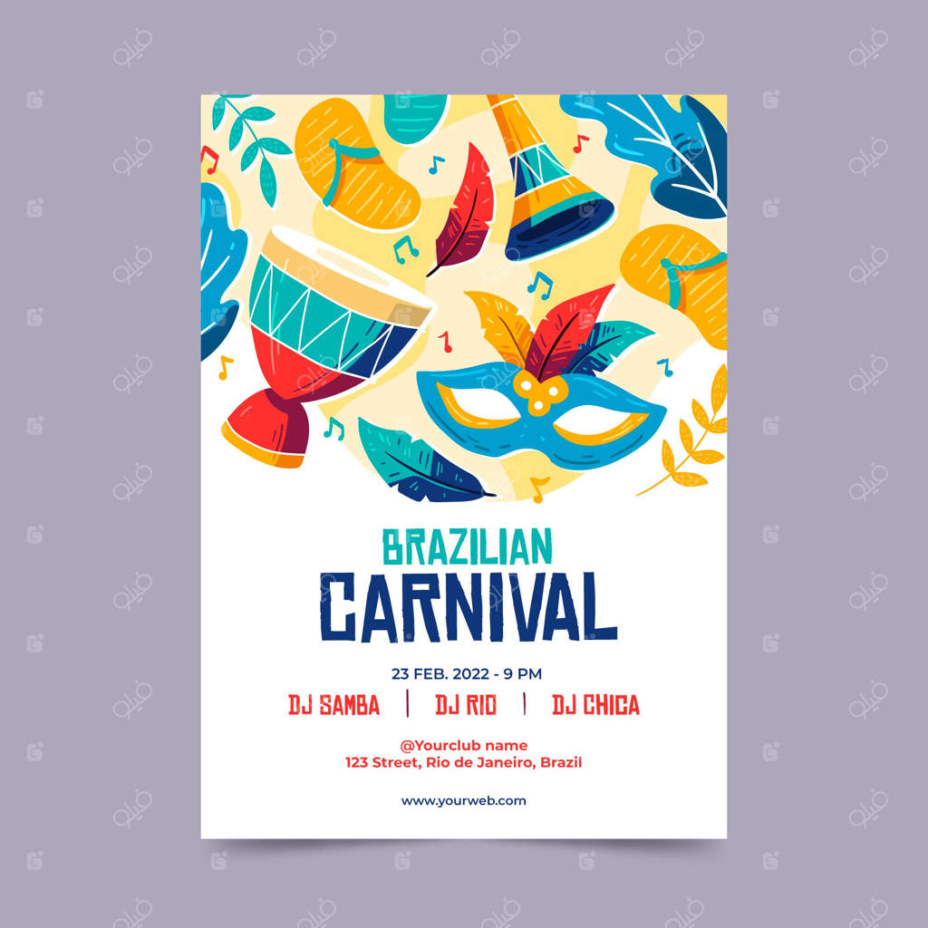 پوستر دستی کارناوال برزیل