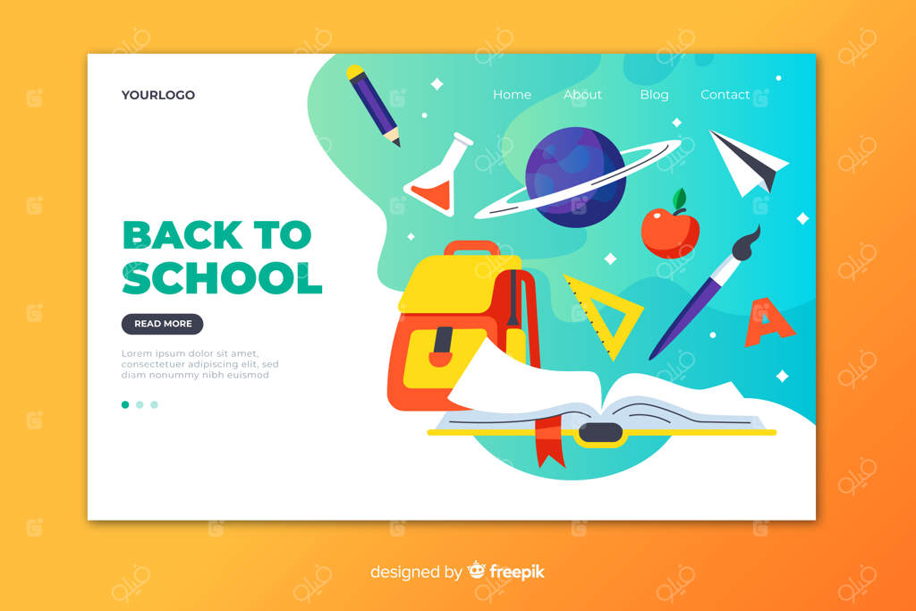 قالب صفحه فرود بازگشت به مدرسه