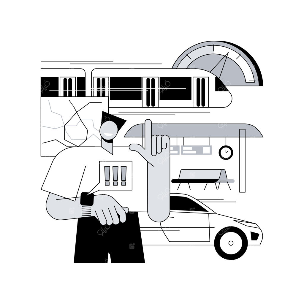 تصویر مفهومی برداری از حمل و نقل پرسرعت