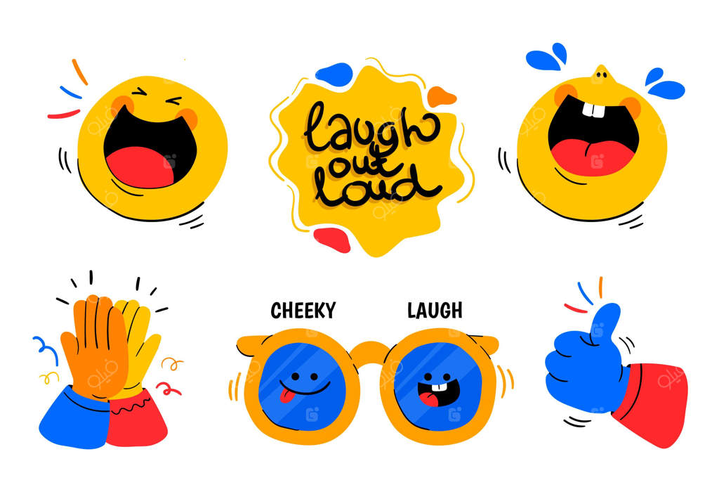 مجموعه استیکرهای خنده‌دار و بامزه