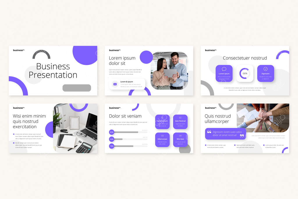 قالب‌های ارائه تجاری با طراحی تخت