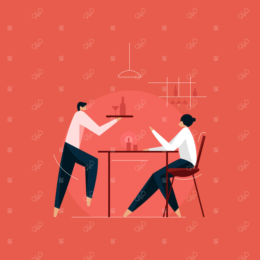 مردم در حال غذا خوردن و نوشیدن در رستوران