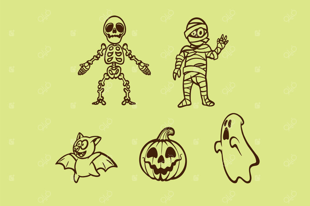 طرح کلی برای بسته دوگانه هالووین