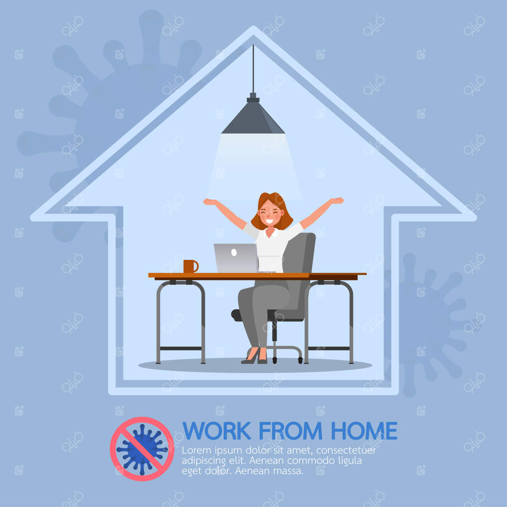 زنی که از خانه کار می‌کند: مقابله با کرونا و مفهوم فاصله‌گذاری اجتماعی