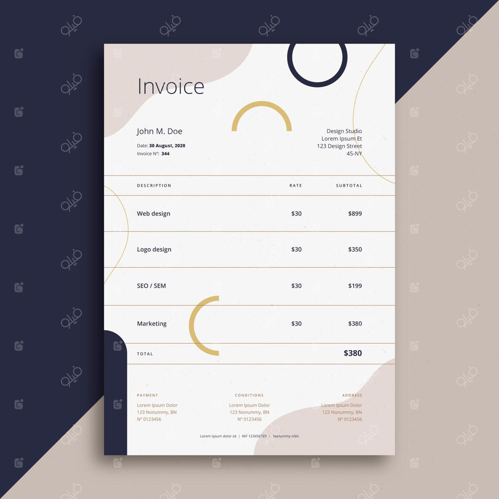 قالب فاکتور تجاری