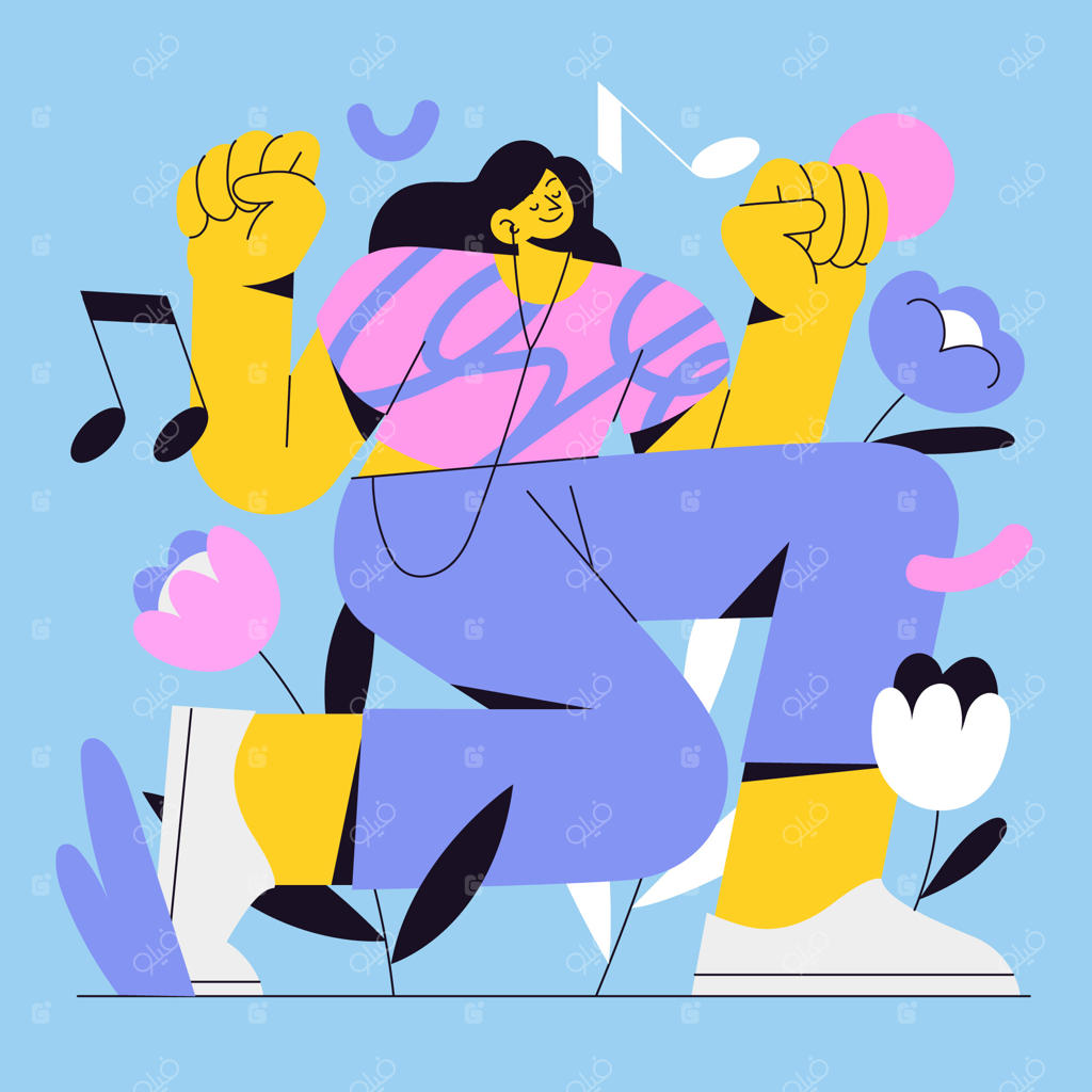 تصویرسازی شادی به صورت دستی