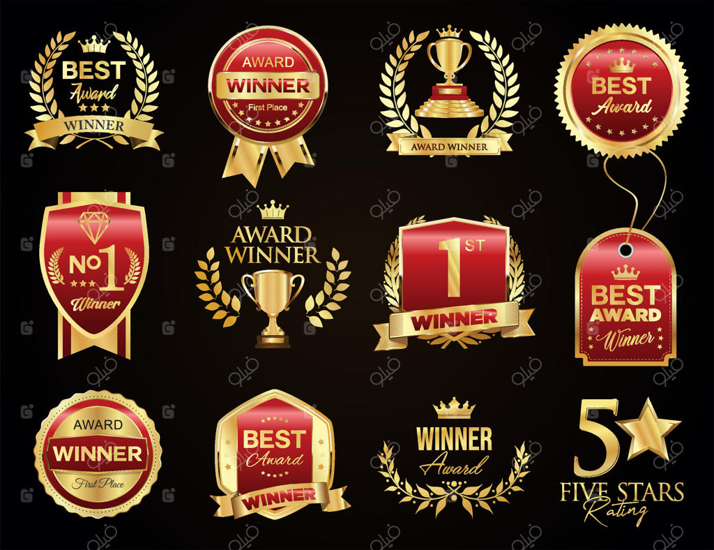 نمایش نشان‌ها و تندیس‌های برتری Pro Vector