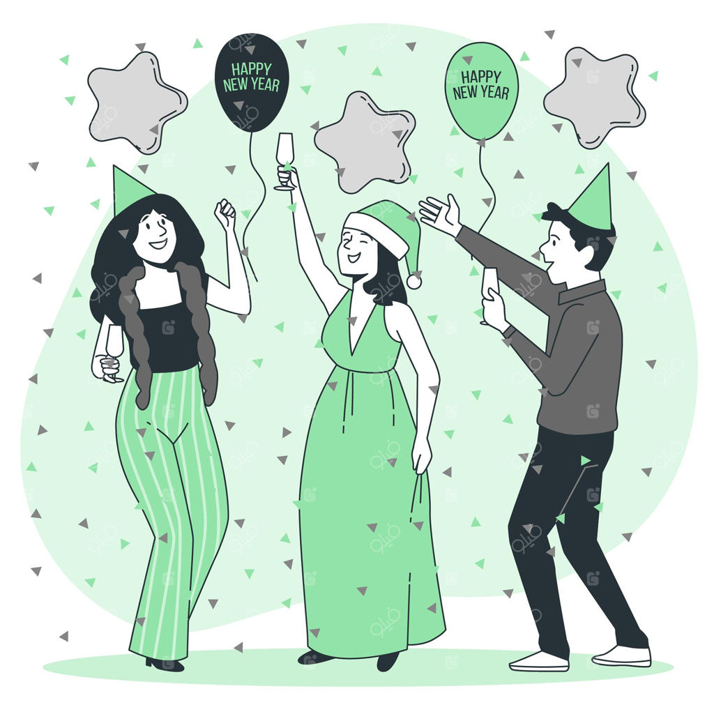 تصویرسازی مفهوم سال نو مبارک