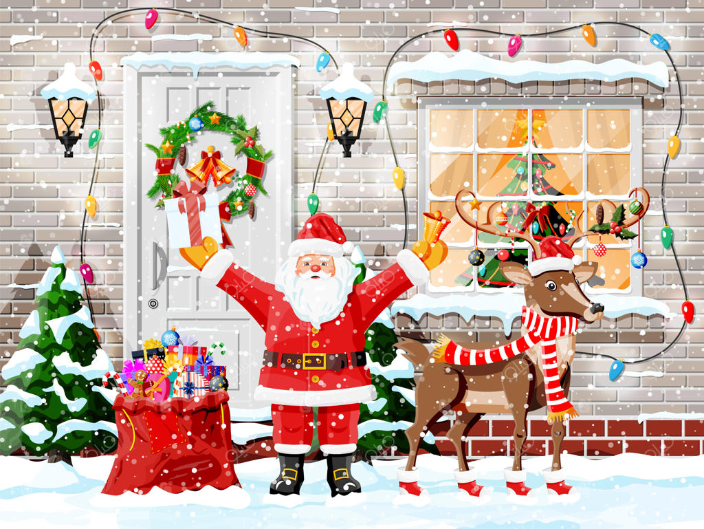 پس‌زمینه کارت تبریک کریسمس