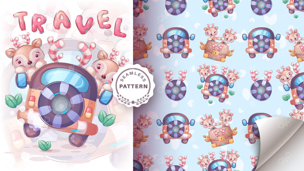 برچسب شخصیت کارتونی آهو بامزه ماجراجو