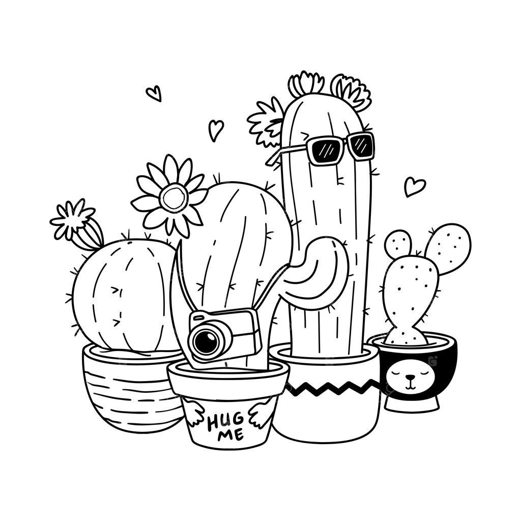 کاکتوس دست‌کشیده و نقاشی شده