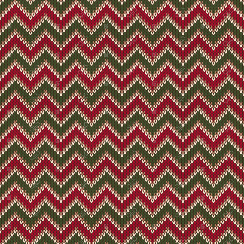 پترن ژاکت بافتنی با طرح جناقی انتزاعی.