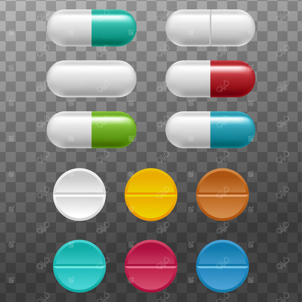 مجموعه واقعی قرص‌ها و کپسول‌ها