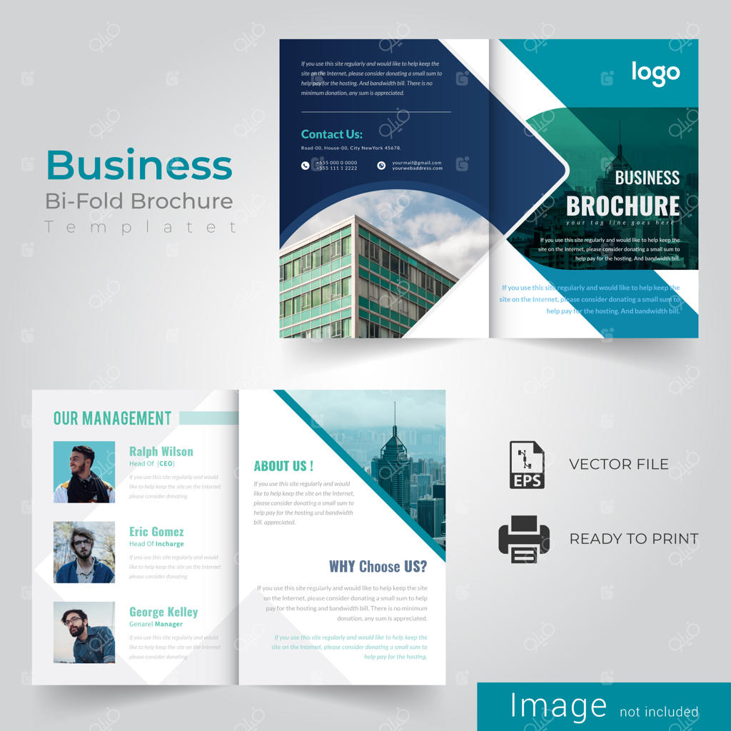 قالب بروشور دو لتی شرکتی