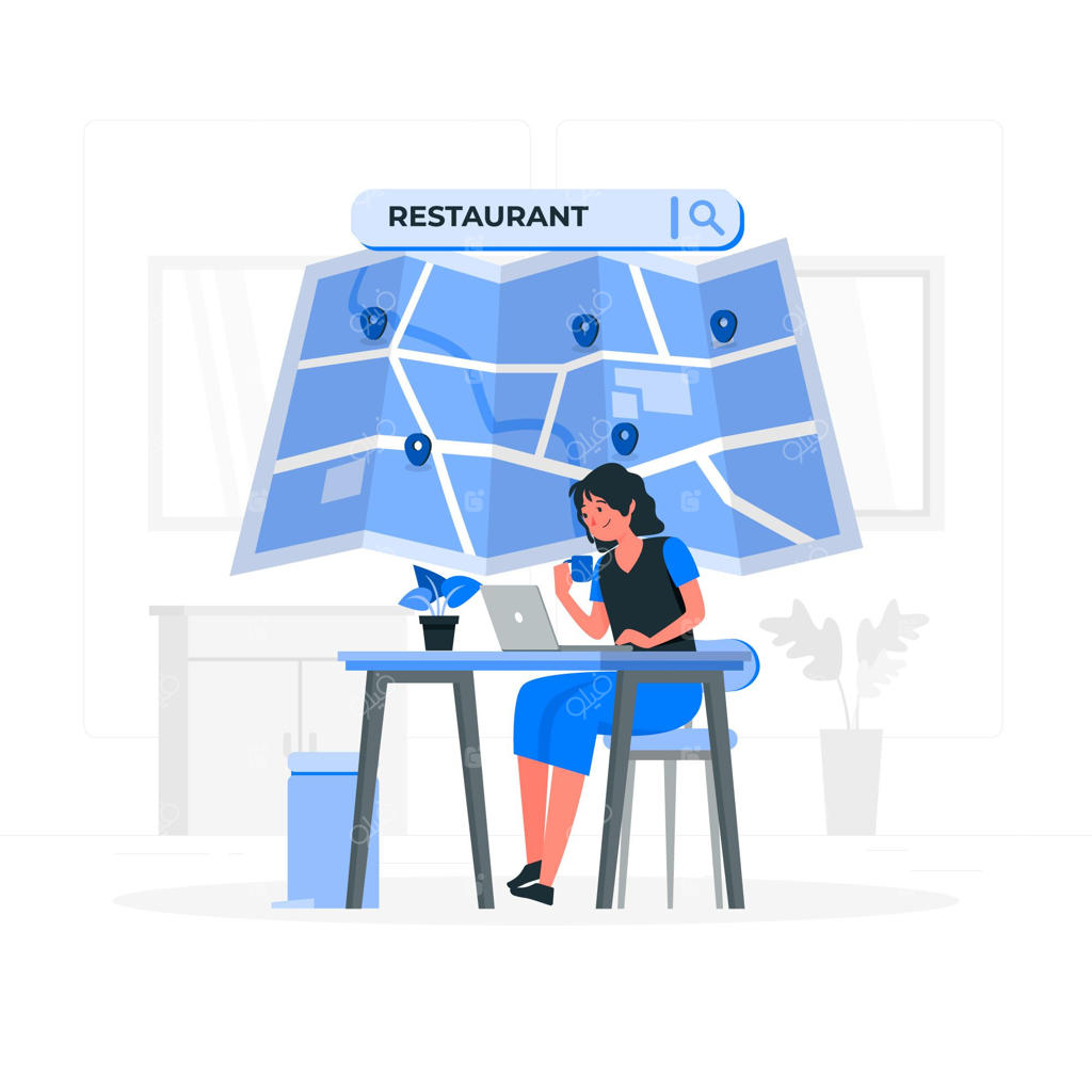 تصویرسازی مفهوم جستجوی مکان