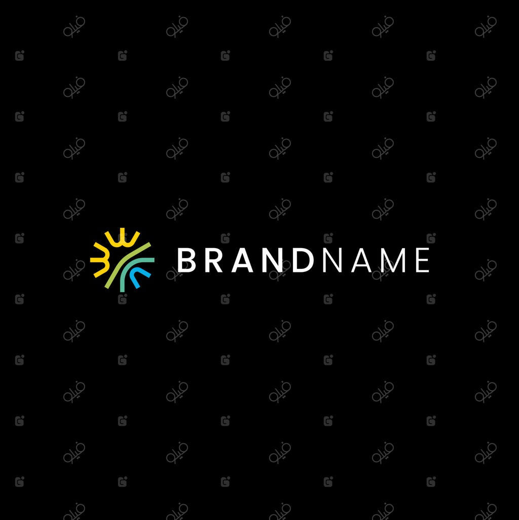 طرح مدرن لوگو خورشید برای انرژی خورشیدی