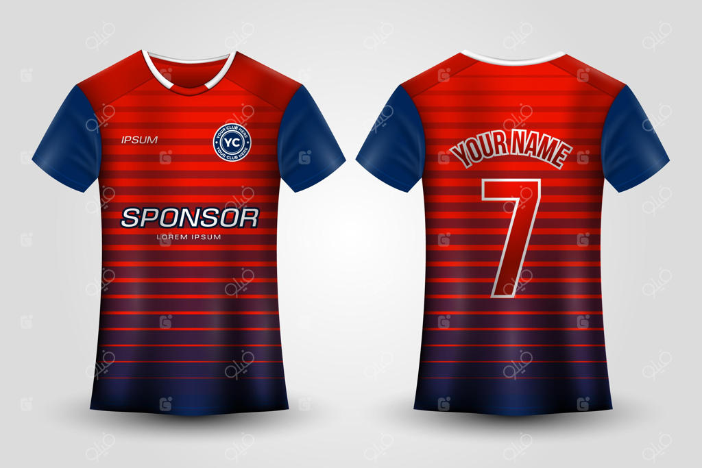 نوارهایی با لباس فوتبالی قرمز