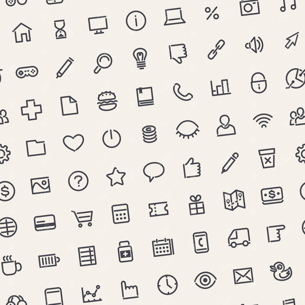 الگوی بدون درز و مورب روشن با آیکون‌های عمومی وب