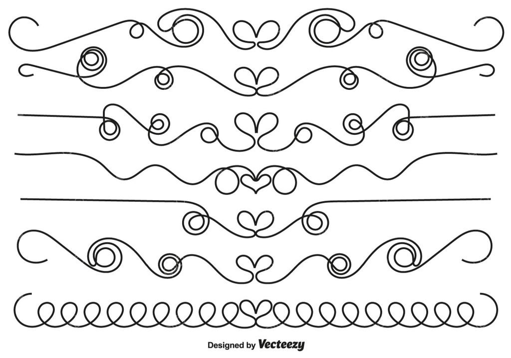 حاشیه‌های تزئینی با قلب‌ها
