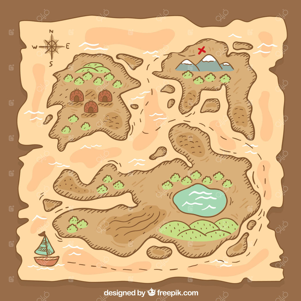 زمینه نقشه گنج واقعی