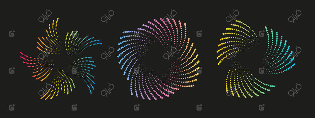 الگوهای مارپیچی زنده برای الهام‌بخشی خلاقانه - وکتور حرفه‌ای