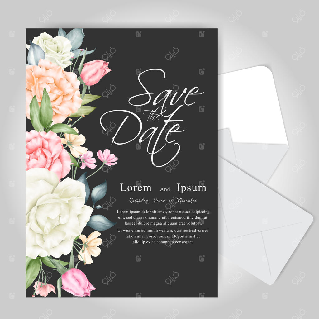 قالب کارت دعوت عروسی