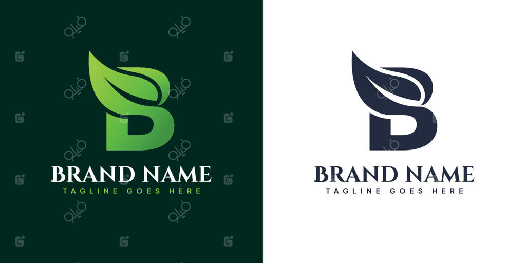 طراحی لوگوی حرف B سبز و دوستدار محیط زیست با عناصری از برگ. ایده‌آل برای برندهای ارگانیک، محصولات پایدار و کسب‌وکارهای مبتنی بر طبیعت.