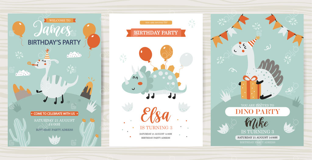 مجموعه کارت تولدهای دایناسوری