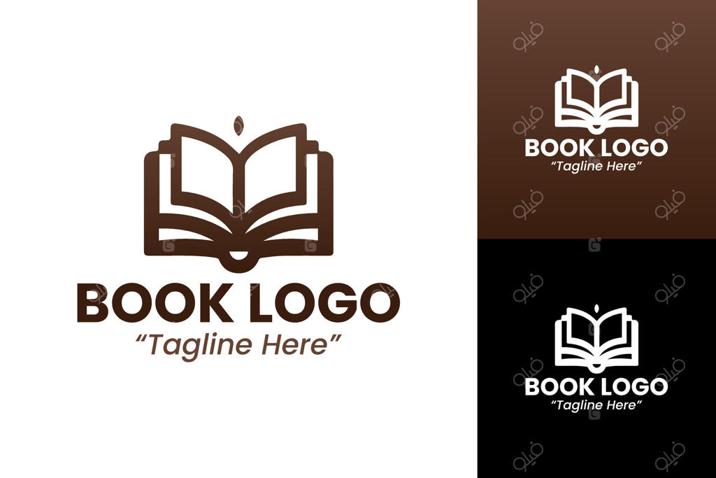 لوگوهای منحصربه‌فرد کتاب برای کتابخانه‌ها و مؤسسات آموزشی