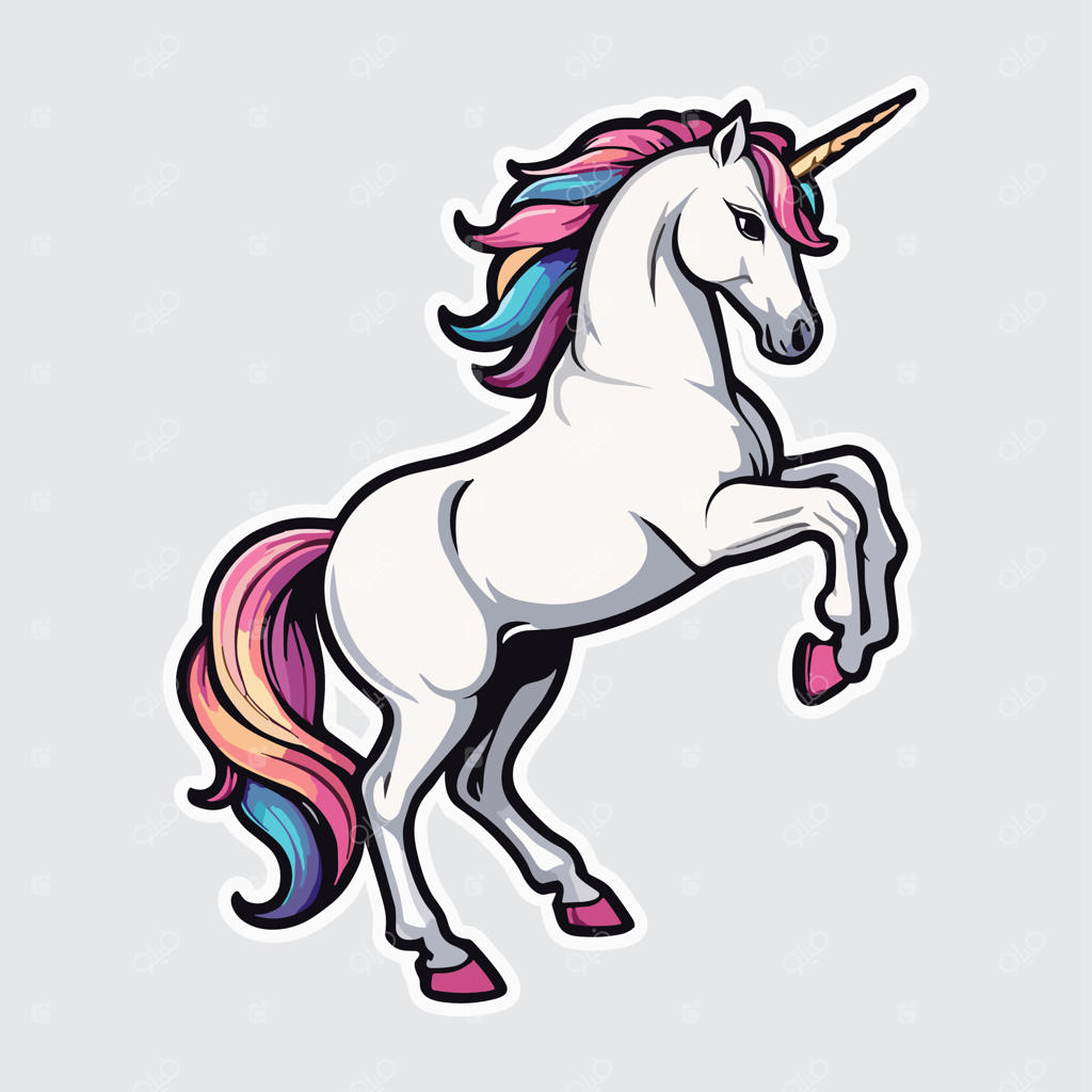 استیکر تک‌شاخ پریمیوم با کیفیت بالا - بخش ۸۹