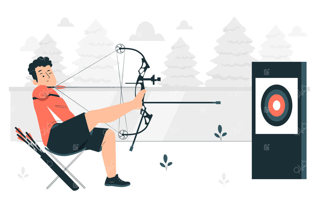 تصویرسازی مفهومی تیراندازی با کمان پارالمپیک
