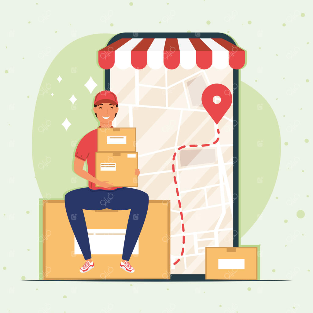 پیک با جعبه‌ها