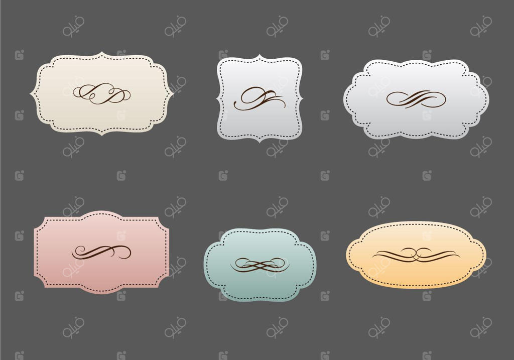 وکتور رایگان تزئینات کلاسیک