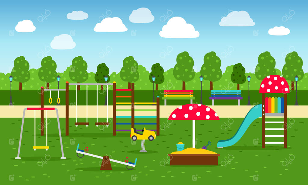 زمین بازی پارک: تجهیزات تفریحی باغ بازی بدون کودکان