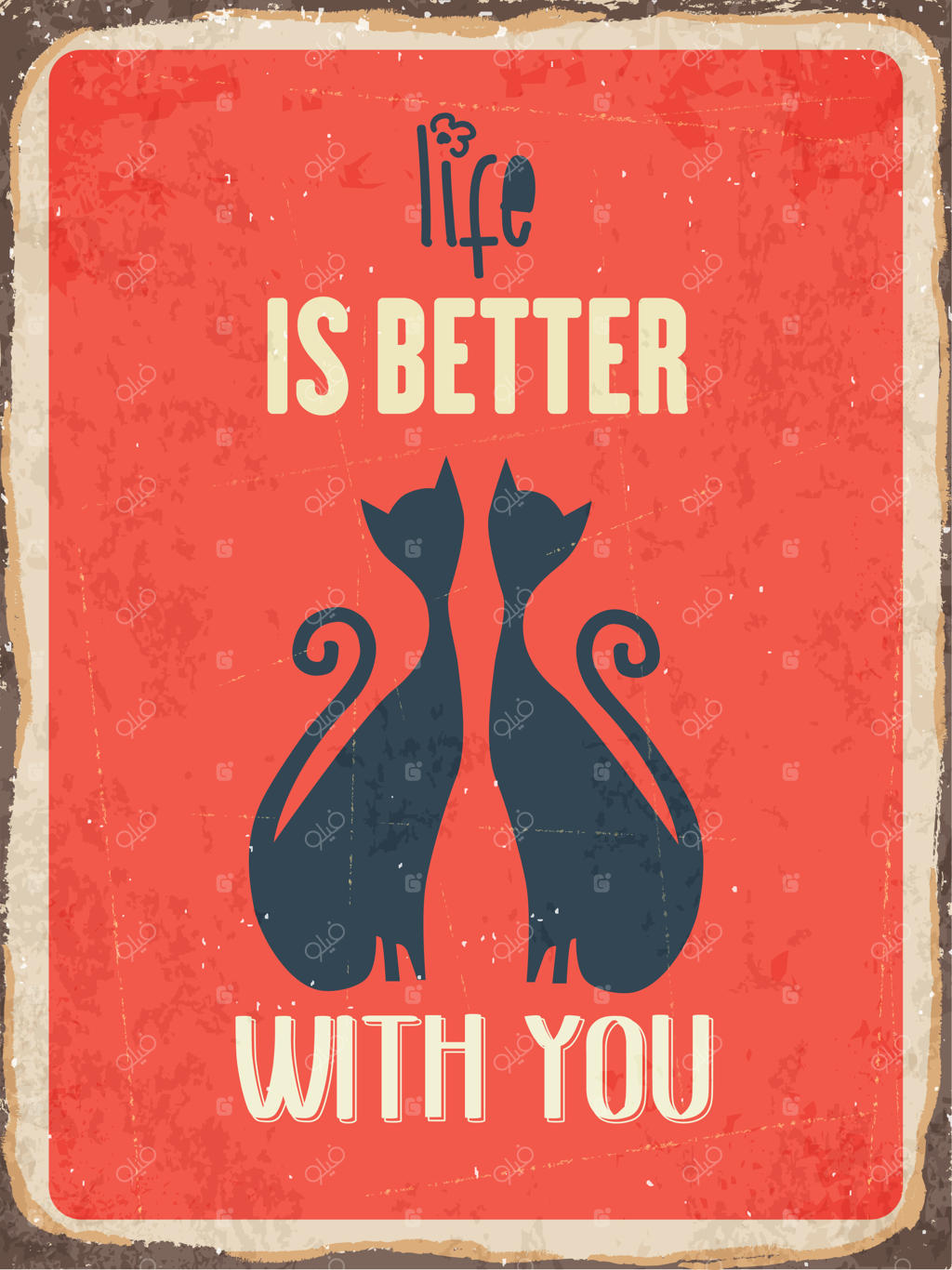 تابلوی فلزی طرح قدیمی