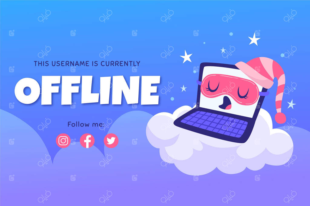 بنر آفلاین بامزه برای توییچ