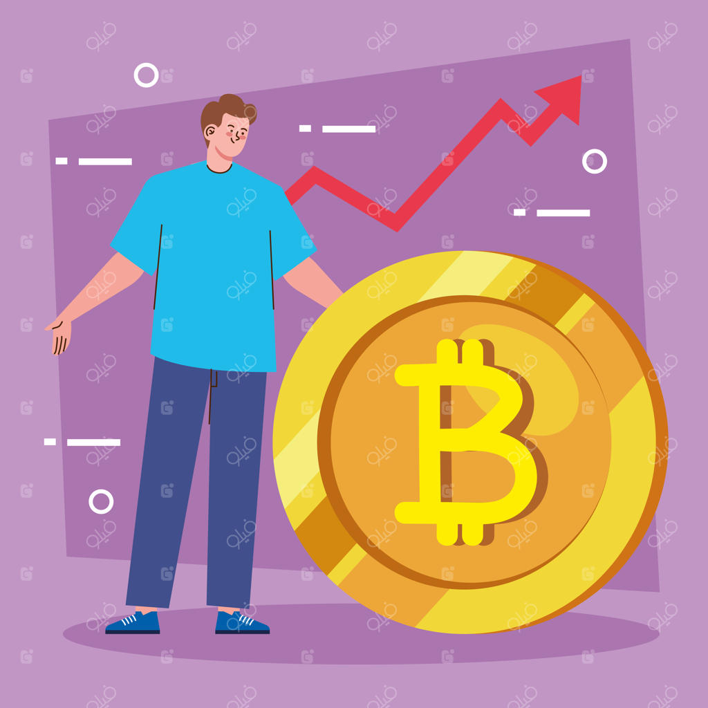 مرد و تیر با بیت‌کوین