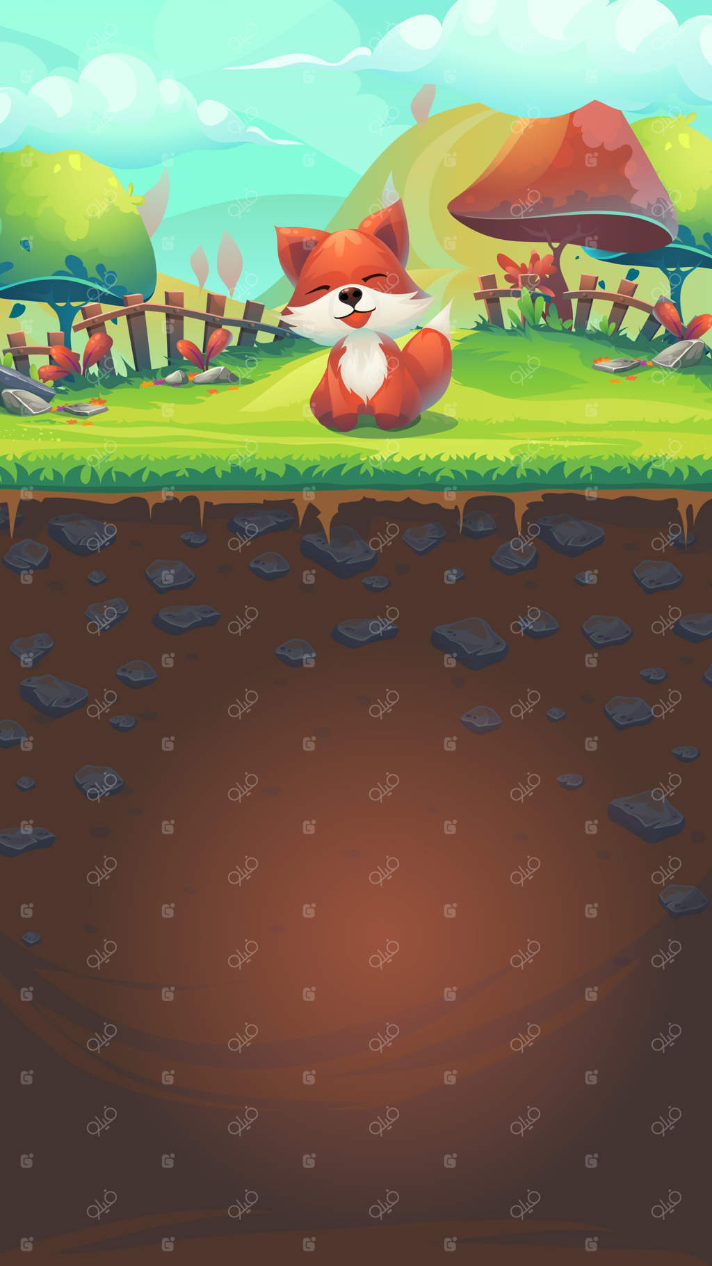 قالب بازی جورچین سه‌تایی برای رابط کاربری فاکس را تغذیه کنید