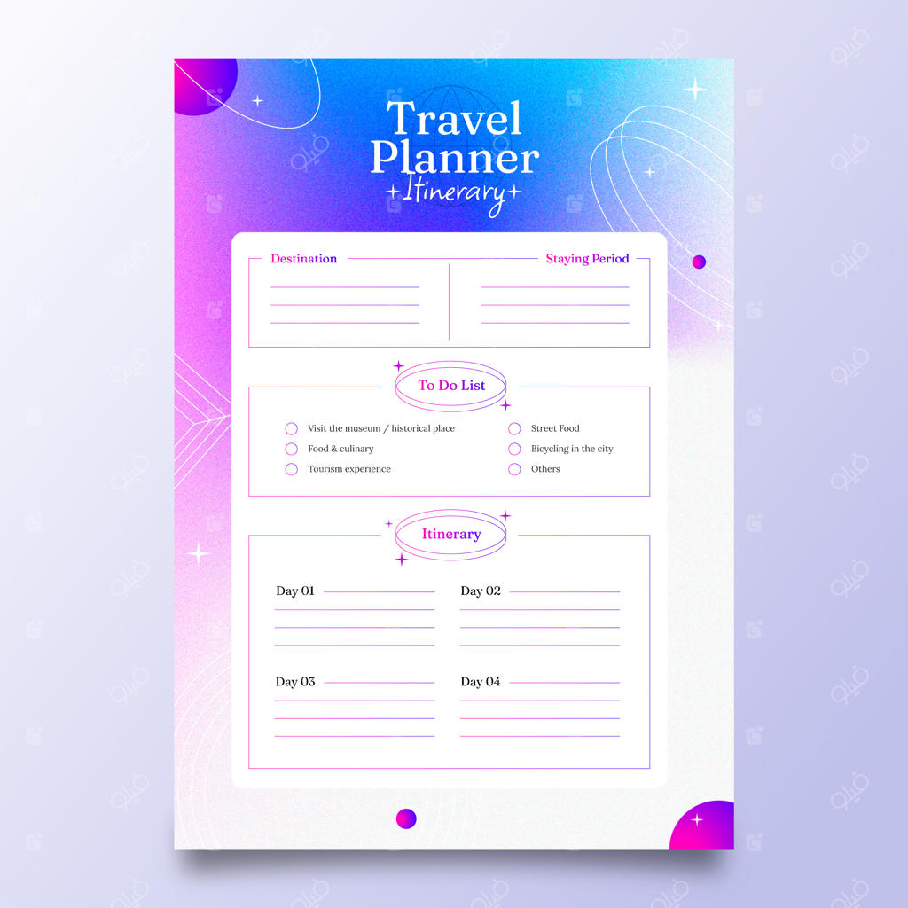 قالب برنامه سفر تدریجی