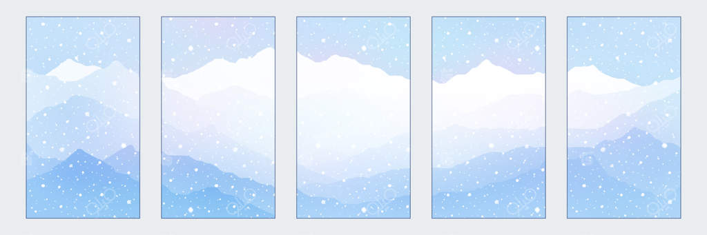 زمستان رویایی در دل کوهستان: پس‌زمینه‌های زمستانی برای استوری‌های شبکه‌های اجتماعی و والپیپر گوشی به‌صورت عمودی