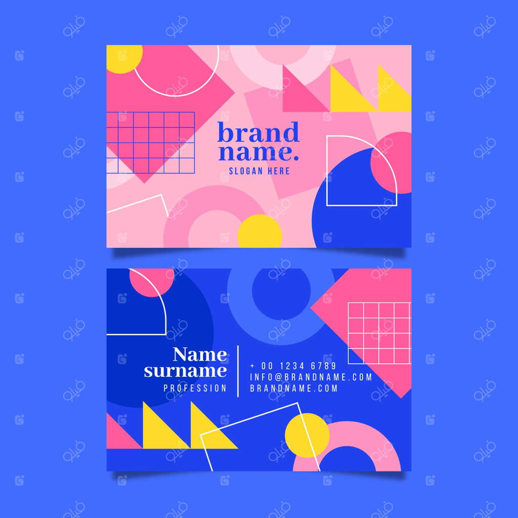 کارت ویزیت با طراحی هندسی