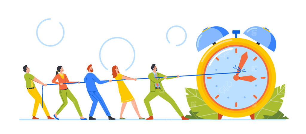 مدیریت زمان در کسب‌وکار: کارگران کوچکی که با عجله عقربه‌های ساعت بزرگ را می‌کشند
