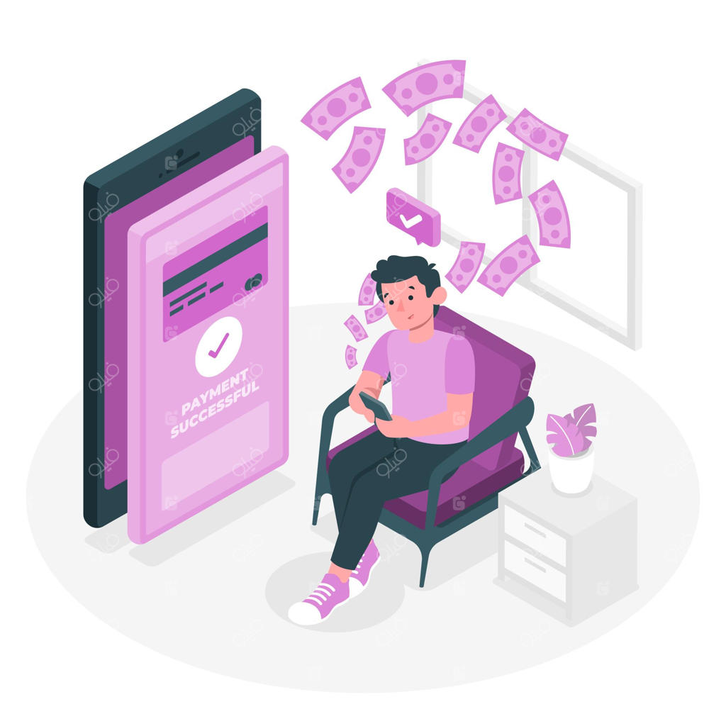 تصویرسازی مفهوم انتقال پول