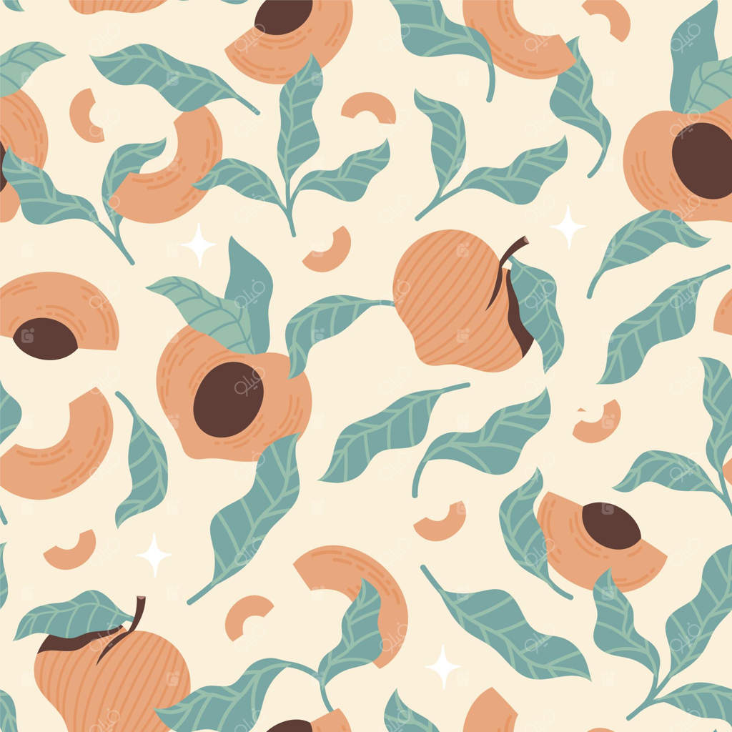 پترن هلو دستی طراحی‌شده